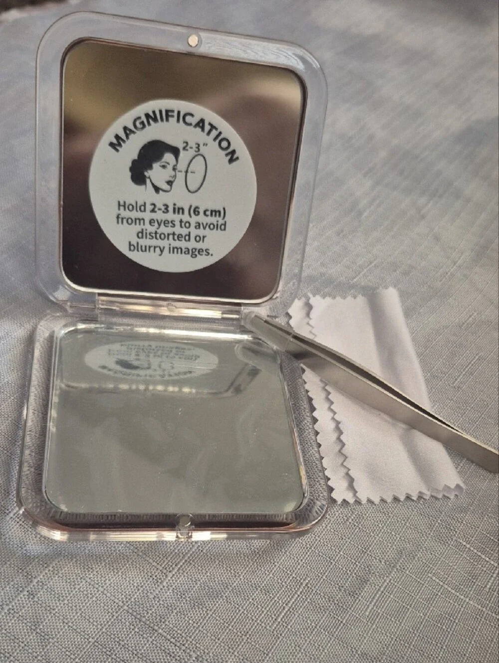 Compact Mirror with Rose Gold Finish - Travel Makeup Accessory
